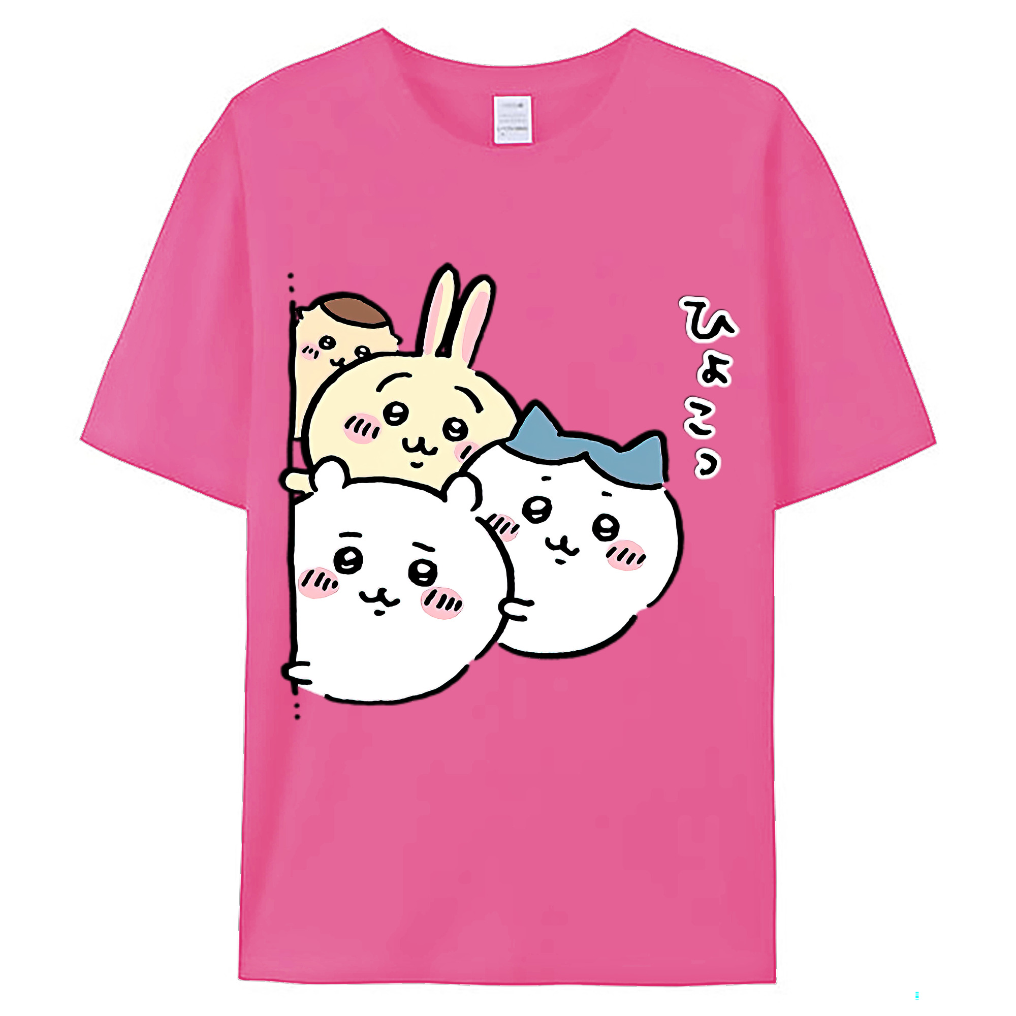 （画像用） ちいかわ ちいかわ Chii-kawa chiikawa レディースカジュアルプリントTシャツ（綿100％）